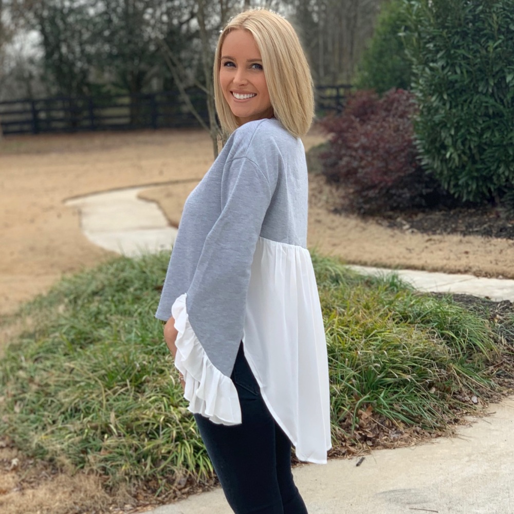 AFTER MARKET Flutter Back Sweatshirt PETITE SIZING